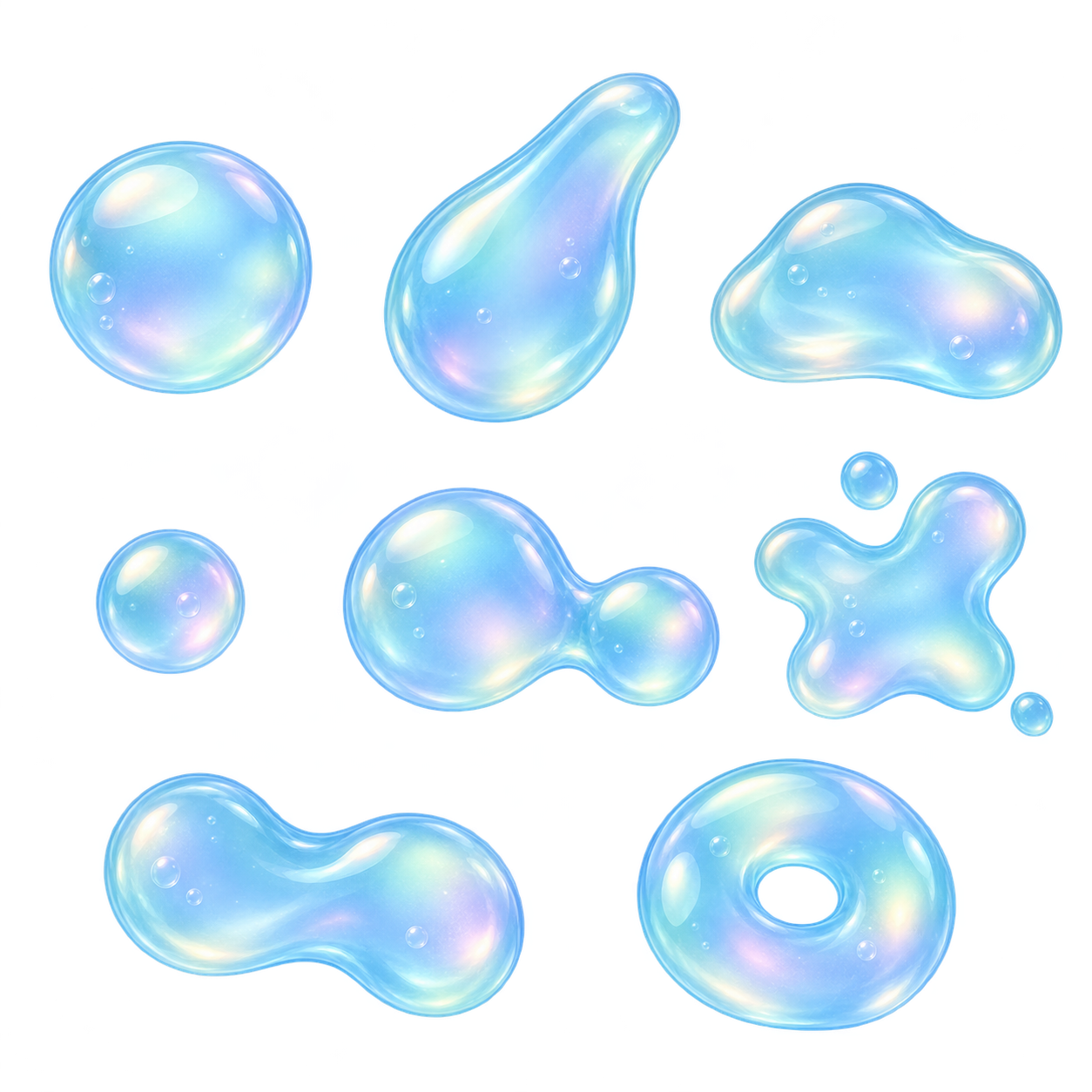 Floating Gloop droplets