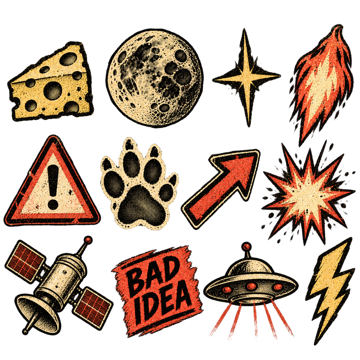 MoonRat sticker sheet